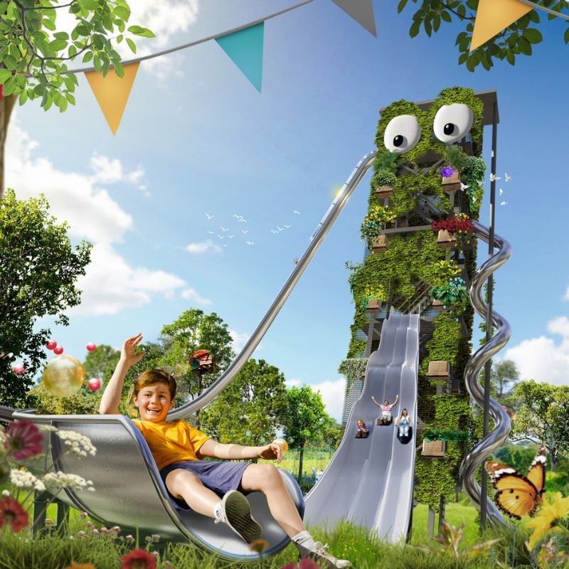 En tegning af GIGANTEN i WOW PARK Billund.