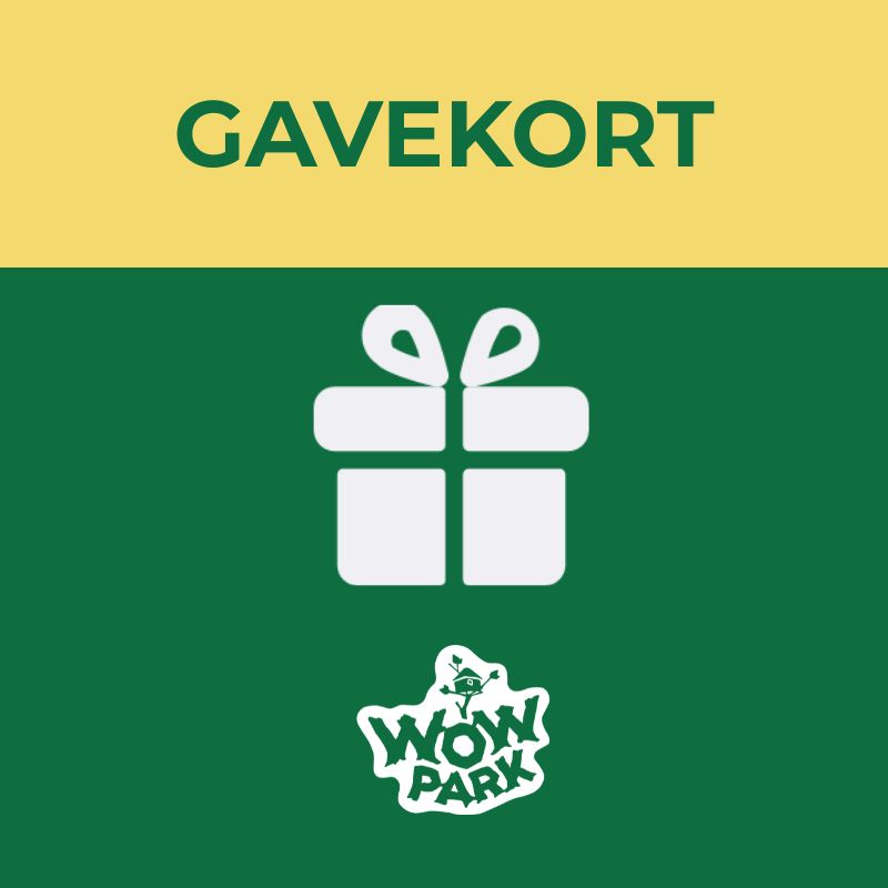 Grafik til gavekort på webshoppen med dansk tekst.
