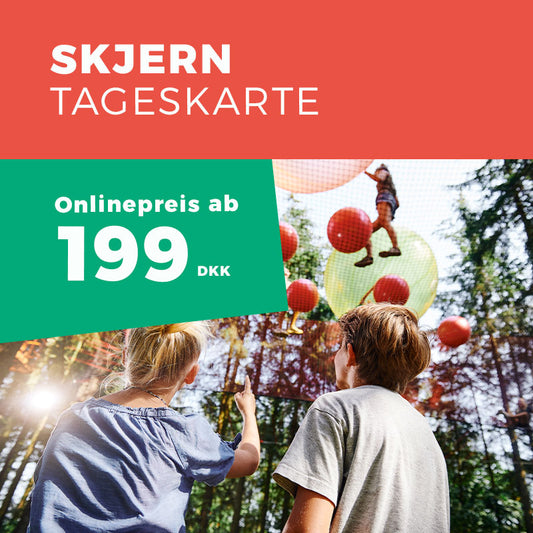 Børn leger i klatrenet med bolde i WOW PARK - forlystelsespark - dagsbillet Skjern online fra 199 DKK.