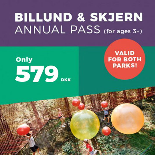Man ser prisen på 579 kr. og foto af børn, der leger.