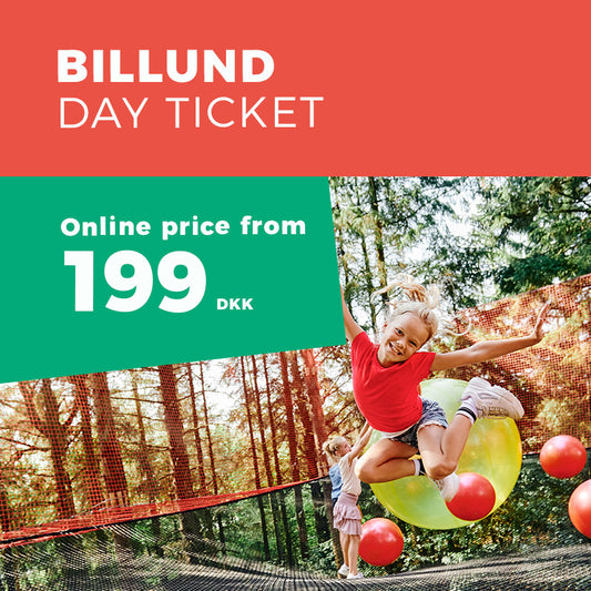 Børn leger i klatrenet med bolde i WOW PARK - forlystelsespark - dagsbillet Billund online fra 199 DKK.