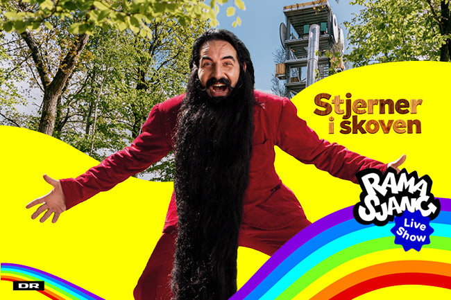 Hr. Skæg i midten og GIGANTEN i WOW PARK bagved.