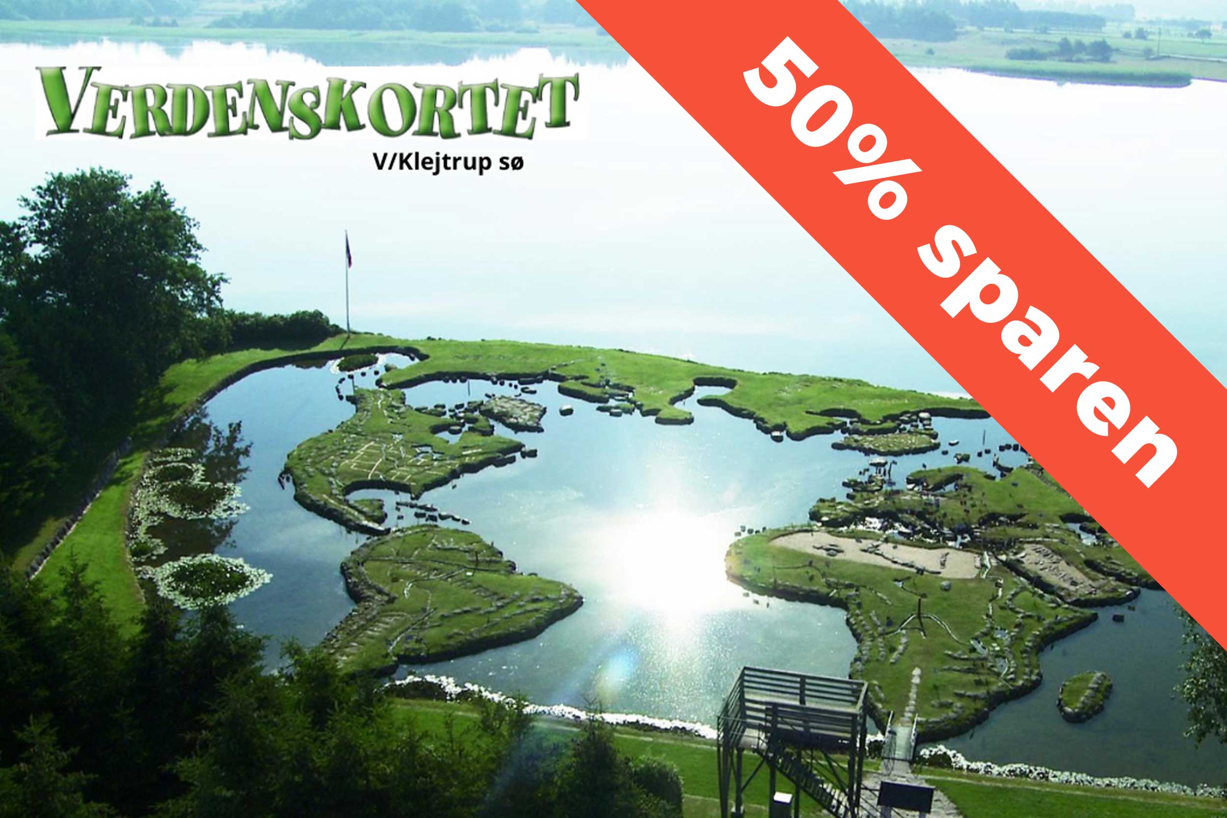 Foto von der Attraktion „Verdenskortet“, die am Klejtrup See liegt.