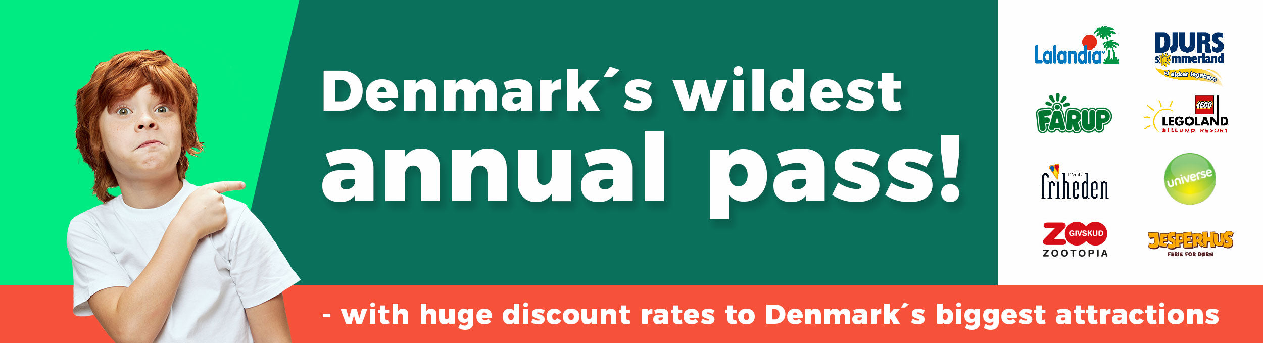 A graphic banner that shows some of the annual pass partners.